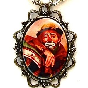 GASOLINE GLAMOUR SAD CLOWNY CAMEO NECKLACE